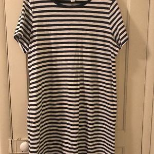 Navy Striped T-Shirt Dress (XXL)